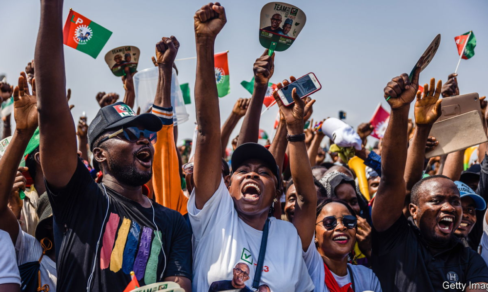 Peter Obi Joins Protest Demanding Real-Time Transmission of Election Results