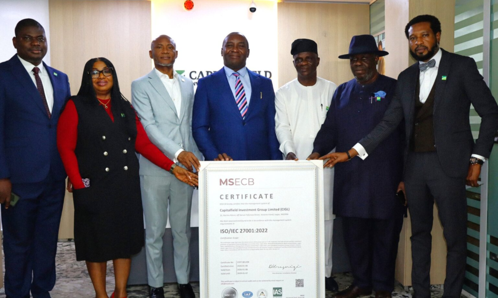 Capitalfield Group Achieves ISO/IEC 27001:2022 Certification for Information Security