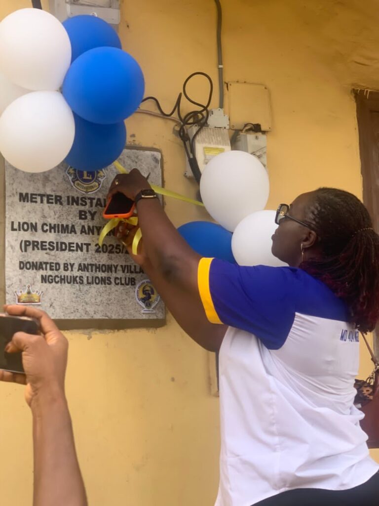 Anthony Village NGCHUKS LIONS CLUB Commissions Power Supply for Health Centre